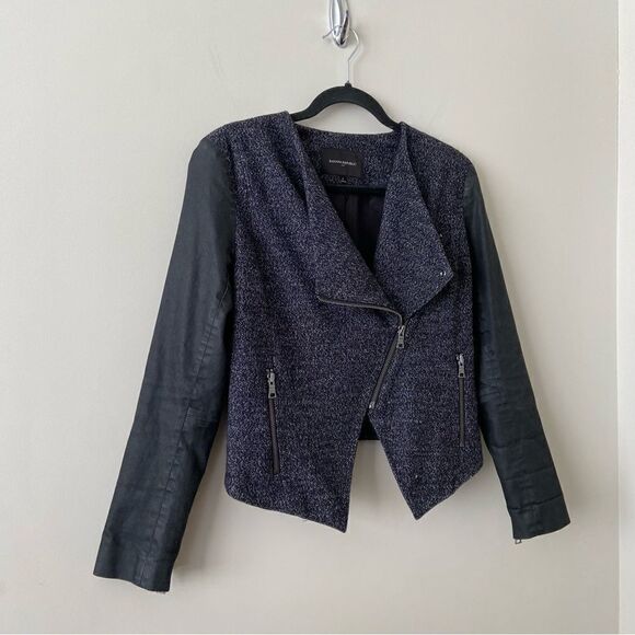 Banana Republic-Wool Blend Tweed Moto Cropped Jacket - Picture 6 of 10